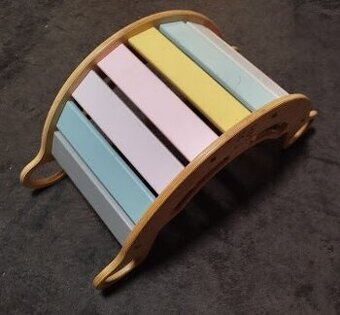 Dětská dřevěná houpací duha 5v1 (Montessori)