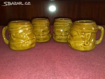 Keramické stylové hrnečky - 4 ks.