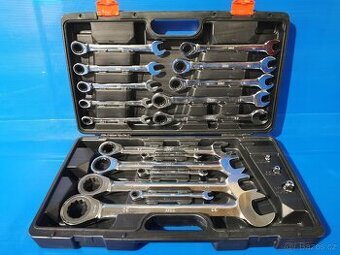 Sada ráčnových očkoplochých klíčů, 8-32 mm, Raxx