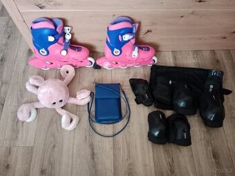 Dívčí kolečkové brusle velikost 32-34