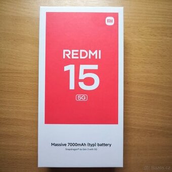 Xiaomi Redmi 15 5G, 4GB/128GB baterie 7000mAh – Nový, záruka