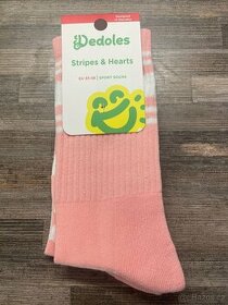 Veselé ponožky Pásky a srdíčka