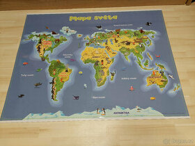 Oboustranná mapa - poznáváme Svět