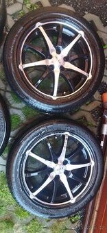 Znacka DOTZ Alukola R17 120x5 4 kusu vcetne letni pneu