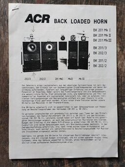 ACR BK 202/3 – high-end reprosoustavy s měniči Fostex