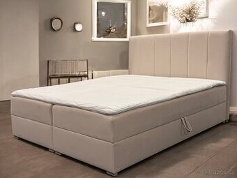 Nová Bezová postel Boxspring 160x200 a 180x200