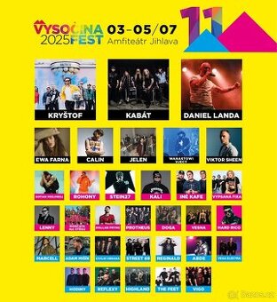 Celofestivalová vstupenka Vysočinafest
