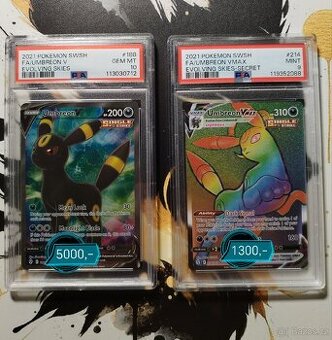 Pokémon karty z edice Evolving skies.