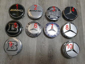 nové středové krytky mercedes-benz 75mm