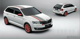 DEKORATIVNÍ FOLIE ŠKODA RAPID RED&GREY - NOVÁ