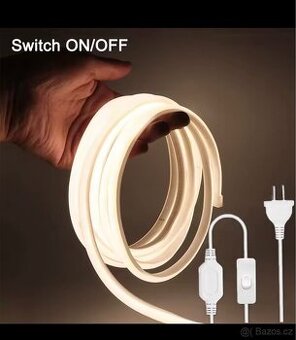 AC220V LED COB neonový pásek s vypínačem