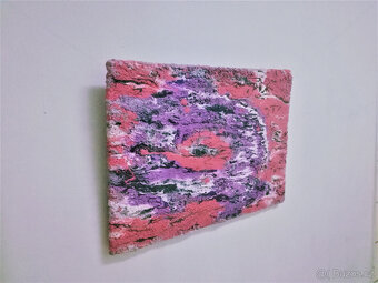 NOVÝ - dekorativní obraz na zeď z kamínků malba - cihlový