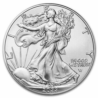 Stříbrná mince American Eagle 1 oz 999/1000 r. 2022 10ks. TU