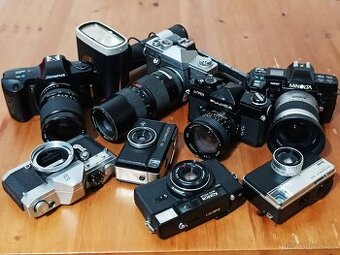 FOTO konvolut - FUJICA, MINOLTA, OLYMPUS, KONICA...