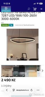 Nový LED lustr na lanku Alivetta