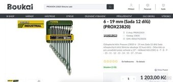PROXXON 23820 SlimLine sada klíčů 12ks 6-19mm