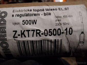 Prodám Korado elektrické topné těleso s regulátorem