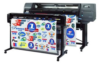 HP Latex 315 s navíječem + řezací plotr HP/Summa + materiál