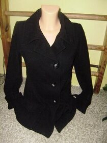 ČERNÝ KABÁT TOPSHOP vel. XS - S - 1