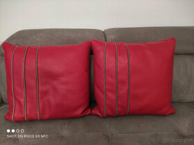 Kožené polštáře