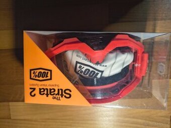 Brýle 100% Strata 2 Google Red- clear lens