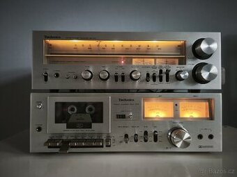 Technics receiver a tape deck pouze komplet