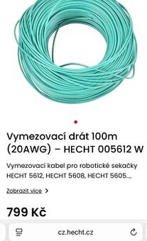 Vymezování drát k robotické sekačce 90m