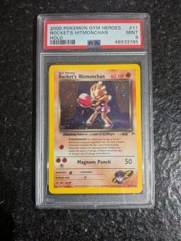 2000 POKÉMON GYM HEROES HOLO #11 ROCKET'S HITMONCHAN PSA 9
