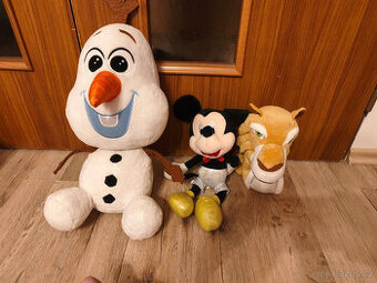 plyšáci Olaf + Mickey + Diego
