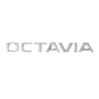 Škoda Octavia nápis stříbrný lesklý