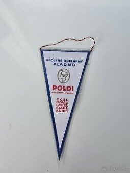 Retro praporek SONP POLDI Kladno – Spojené ocelárny, ČSSR