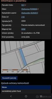 Prodáme pozemky v okr. Rokycany