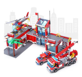 Hasičská stanice, nová, styl Lego