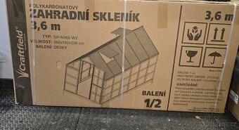 Zahradní polykarbonátový skleník CRAFTFIELD 3,64 m