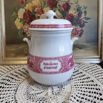 Porcelánová nádoba na ovocn likér Rüdesheimer motiv Villeroy