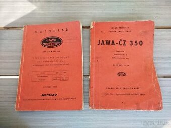 Jawa půlbuben příručky 250 350 originál