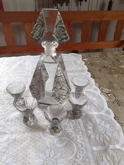 Starožitna  Art Deco  likérova  souprava