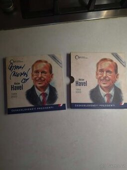 Stříbrná Medaile - V.Havel 1989-2003 PROOF Podpis D.Havlové