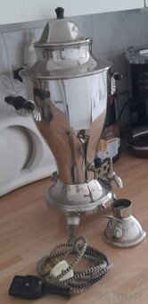 Samovar "SSSR" jako nový (funkční) + džezva - vše nerez
