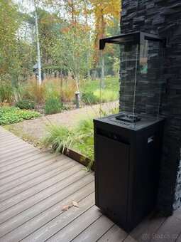 Venkovní plynový ohřívač KRATKI PATIO LIGHT - černý