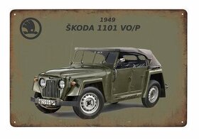 cedule plechová - Škoda 1101 VO/P