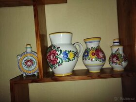 Keramika, malovaná, čtyři kusy