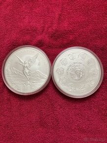 Stříbrná investiční mince 1 kg - mexický  "Libertad".