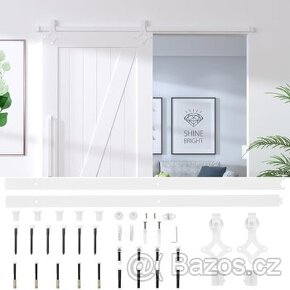 Posuvné dveře - kovaná kolejnice bílá 2ks