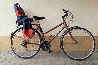 Trekové dámské kolo s dětskou sedačkou