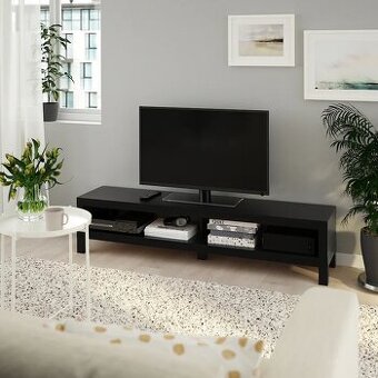 LACK TV stolek, černohnědá, 160x35x36 cm