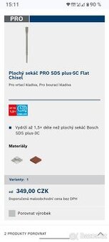 Bosch plochy sekáč Pro-SDS plus - 1