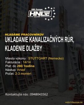 PRACOVNÍCI – Ukládání kanalizačních trubek & kladení dlažby