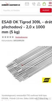 Svářecí drat tig - 1