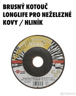 Brusný kotouč pro hliník a neželezné kovye